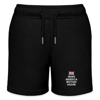Make America British Again Union Jack Flag - Kids Organic Sweat Shorts by Stanley/Stella - black - Front