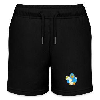Parrot Baby Bottle Milk - Kids Organic Sweat Shorts by Stanley/Stella - black - Front