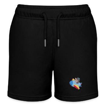 Avion Taupe - Short de jogging enfant bio Stanley/Stella - noir - Devant