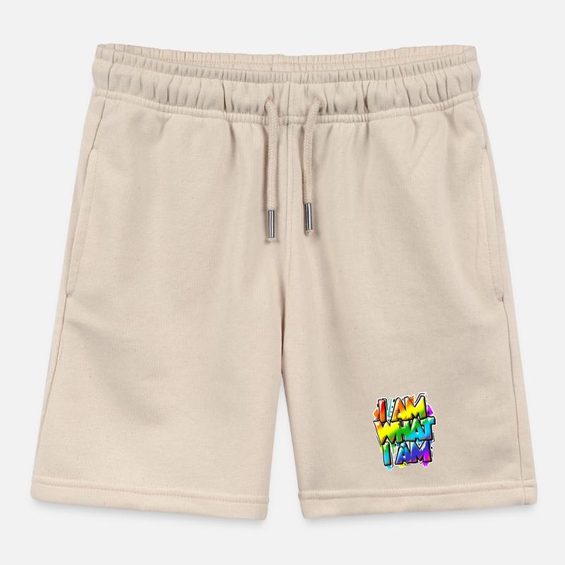 I am what I am - everything is normal, isn't it? Kids Organic Sweat Shorts by Stanley/Stella