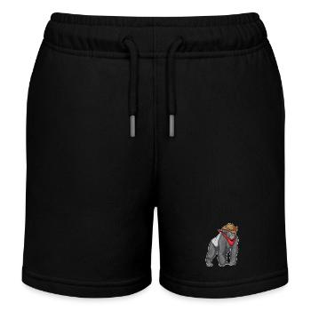 Gorilla Cowboy Cowboy Chapeau - Short de jogging enfant bio Stanley/Stella - noir - Devant