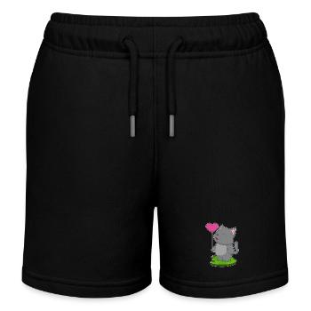 Ballon Chat - Short de jogging enfant bio Stanley/Stella - noir - Devant