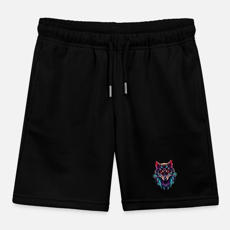 Wolfskopf Synthwave Wolf Kinder Organic Joggingshorts Mini Bolter von Stanley/Stella