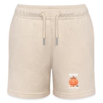 Cutest Pumkin In The Patch Halloween Kürbis Kawaii - Kinder Organic Joggingshorts Mini Bolter von Stanley/Stella - Natur - Vorne