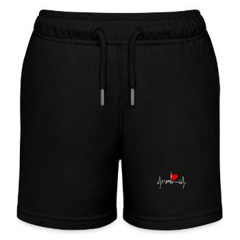 Stuttgart Skyline Herzschlag Herz Stuttgarter Fan - Kinder Organic Joggingshorts Mini Bolter von Stanley/Stella - Schwarz - Vorne