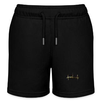 Stuttgart Skyline Herzschlag Herz Stuttgarter Fan - Kinder Organic Joggingshorts Mini Bolter von Stanley/Stella - Schwarz - Vorne
