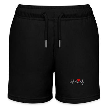 Wiesbaden Skyline Herzschlag Fan Herz Hessen Liebe - Kinder Organic Joggingshorts Mini Bolter von Stanley/Stella - Schwarz - Vorne