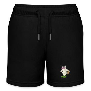 Pferd Unternehmer Aktentasche - Kinder Organic Joggingshorts Mini Bolter von Stanley/Stella - Schwarz - Vorne
