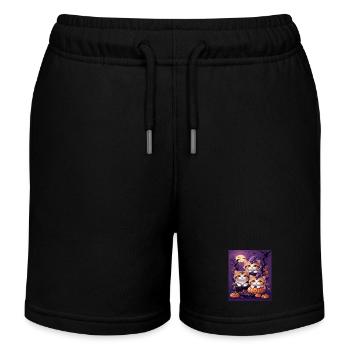 Trio de Chatons au style d'Halloween - Short de jogging enfant bio Stanley/Stella - noir - Devant