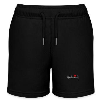 Hannover Skyline Herzschlag Fan Liebe Hannöversch - Kids Organic Sweat Shorts by Stanley/Stella - black - Front