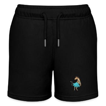 Pferd Polka Dots Kleid - Kinder Organic Joggingshorts Mini Bolter von Stanley/Stella - Schwarz - Vorne