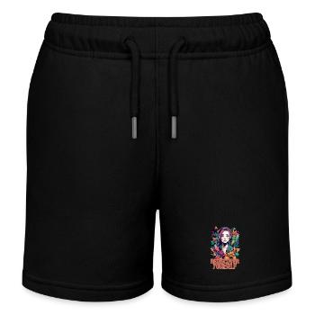 Rediscover Yourself- Trendy Aesthetic Graphic - Kids Organic Sweat Shorts by Stanley/Stella - black - Front