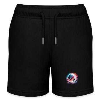 Impakt Astronaut Meteoriten Einschlag Vintage - Kinder Organic Joggingshorts Mini Bolter von Stanley/Stella - Schwarz - Vorne