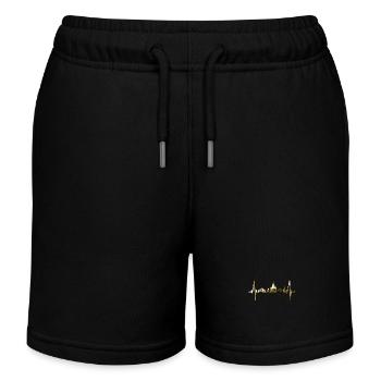 Dresde Skyline Heartbeat Dresde Heart Love Fan - Short de jogging enfant bio Stanley/Stella - noir - Devant