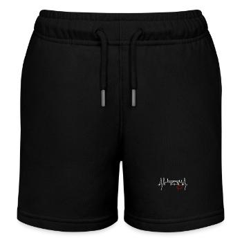Porto Skyline Heartbeat Portugal Heart Love Porto - Kids Organic Sweat Shorts by Stanley/Stella - black - Front
