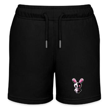 Goth Bunny Kawaii Hase Kaninchen Goth Girl Outfit - Kinder Organic Joggingshorts Mini Bolter von Stanley/Stella - Schwarz - Vorne