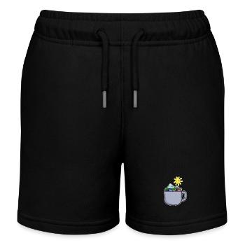 Berg Berge Gipfel Kaffee - Kinder Organic Joggingshorts Mini Bolter von Stanley/Stella - Schwarz - Vorne