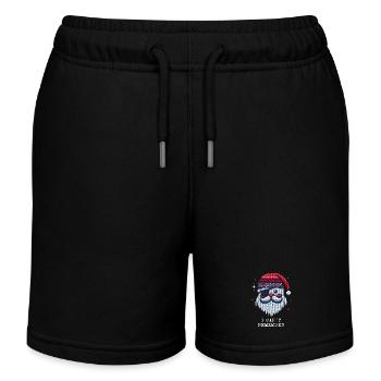 Weihnachtsmann mit Augenklappe Strickmuster - Kinder Organic Joggingshorts Mini Bolter von Stanley/Stella - Schwarz - Vorne