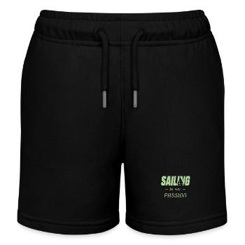 Sailing Sailer Segler Segelschiff - Kinder Organic Joggingshorts Mini Bolter von Stanley/Stella - Schwarz - Vorne