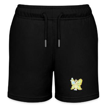 Bulles de savon papillon - Short de jogging enfant bio Stanley/Stella - noir - Devant