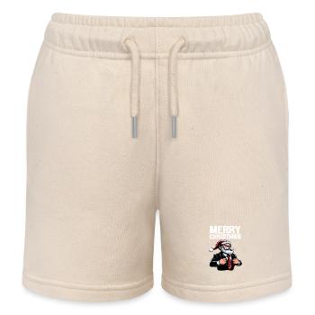 Merry Christmas Chef Imp Christmas Gnome - Kids Organic Sweat Shorts by Stanley/Stella - soft Ecru - Front