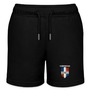 Drapeau de la République dominicaine, fierté dominicaine - Short de jogging enfant bio Stanley/Stella - noir - Devant