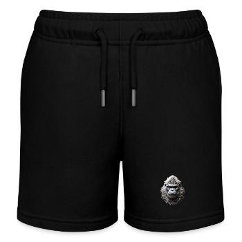 Tête de Gorille Tatouage Tribal Gorille Blanc - Short de jogging enfant bio Stanley/Stella - noir - Devant