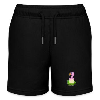 Flamingo Painter Paint Seau de peinture - Short de jogging enfant bio Stanley/Stella - noir - Devant