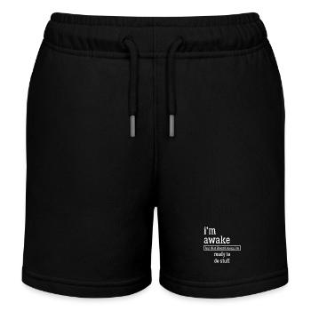 Ich bin wach lustiges T-Shirt - Kinder Organic Joggingshorts Mini Bolter von Stanley/Stella - Schwarz - Vorne