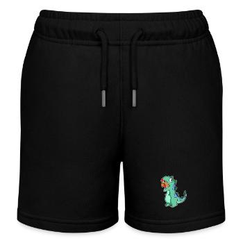 Déguisement de dinosaure poulet - Short de jogging enfant bio Stanley/Stella - noir - Devant
