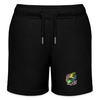 White Magic - Kids Organic Sweat Shorts by Stanley/Stella - black - Front