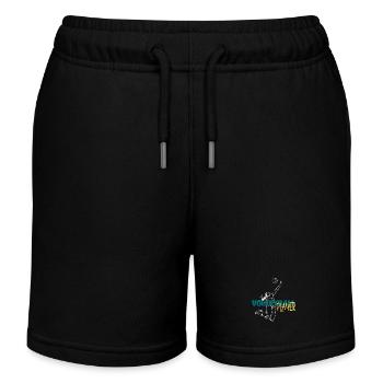 Volley Dive: Dynamisches Spielerduo - Kinder Organic Joggingshorts Mini Bolter von Stanley/Stella - Schwarz - Vorne