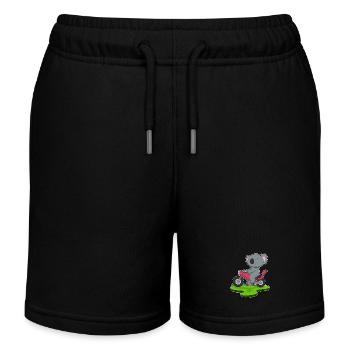 Moto Koala - Short de jogging enfant bio Stanley/Stella - noir - Devant