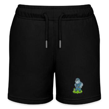 Hund Polizist Polizei - Kinder Organic Joggingshorts Mini Bolter von Stanley/Stella - Schwarz - Vorne