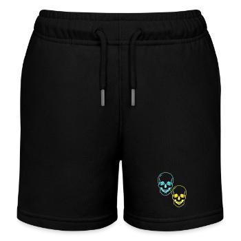 Schädel Totenköpfe Horror Fantasy Halloween Tod - Kinder Organic Joggingshorts Mini Bolter von Stanley/Stella - Schwarz - Vorne