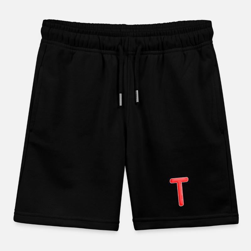 Buchstabe T Anfangsbuchstabe Kinder Organic Joggingshorts Mini Bolter von Stanley/Stella