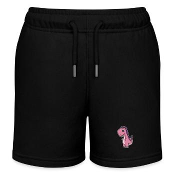 Dino Dinosaur - Kids Organic Sweat Shorts by Stanley/Stella - black - Front