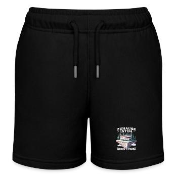 Wohnmobil Camper – Zuhause Ist Da, Wo ich parke - Kinder Organic Joggingshorts Mini Bolter von Stanley/Stella - Schwarz - Vorne