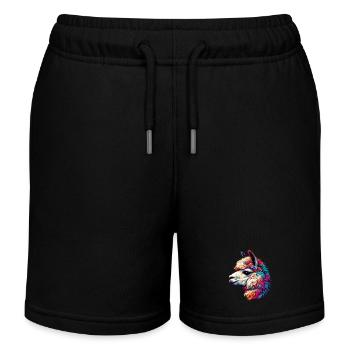 Alpaka - Kinder Organic Joggingshorts Mini Bolter von Stanley/Stella - Schwarz - Vorne