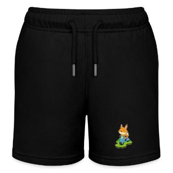 Fuchs Motorroller - Kinder Organic Joggingshorts Mini Bolter von Stanley/Stella - Schwarz - Vorne