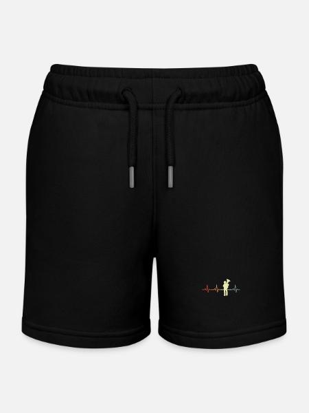 Tuba Spieler Herzklopfen - Kinder Organic Joggingshorts Mini Bolter von Stanley/Stella - Schwarz