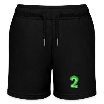 Deux - 2 - Nombre - Short de jogging enfant bio Stanley/Stella - noir - Devant