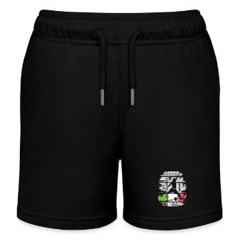 Fußball Italien Torschuss Team Illustration Symbol - Kinder Organic Joggingshorts Mini Bolter von Stanley/Stella - Schwarz - Vorne