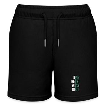 La meilleure façon de s’en sortir : notre capacité et notre force - Short de jogging enfant bio Stanley/Stella - noir - Devant