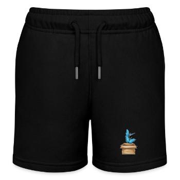 Schmetterling Karton - Kinder Organic Joggingshorts Mini Bolter von Stanley/Stella - Schwarz - Vorne