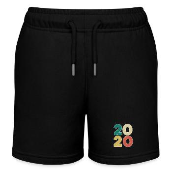 2020 - Jahrgang 2020 - Baujahr 2020 - Kinder Organic Joggingshorts Mini Bolter von Stanley/Stella - Schwarz - Vorne