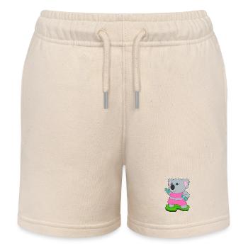 Koala Bodybuilder Hanteln Bodybuilding - Kinder Organic Joggingshorts Mini Bolter von Stanley/Stella - Natur - Vorne
