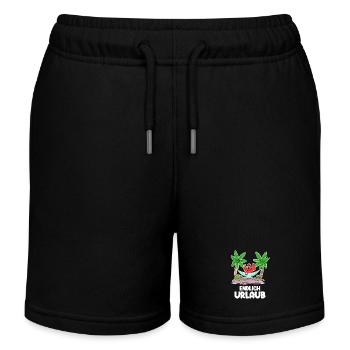 Urlaub Ferien Frei - Kinder Organic Joggingshorts Mini Bolter von Stanley/Stella - Schwarz - Vorne