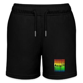 Phuket Thailand Regenbogen Design - Kinder Organic Joggingshorts Mini Bolter von Stanley/Stella - Schwarz - Vorne
