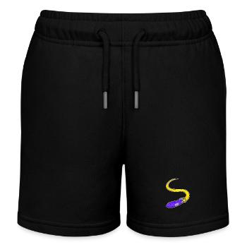 Motif fusée - Short de jogging enfant bio Stanley/Stella - noir - Devant